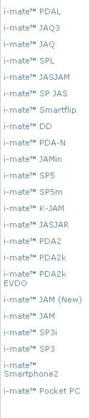 عکس مجموعه ای از i-mate ها