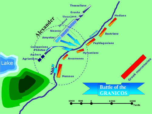 نبردهای اسکندر و دارا:نبرد اول جنگ گرانیکوس
