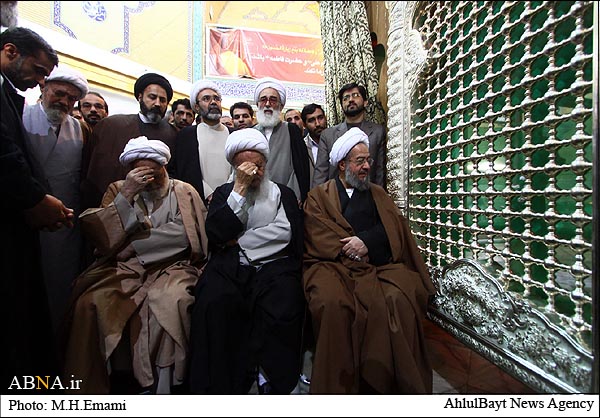 مراسم رونمایی از اولین پنجره نصب شده ضریح امام حسین(ع)