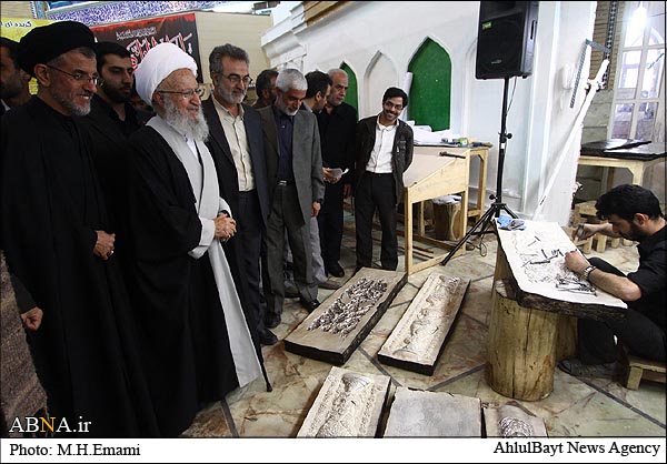 مراسم رونمایی از اولین پنجره نصب شده ضریح امام حسین(ع)