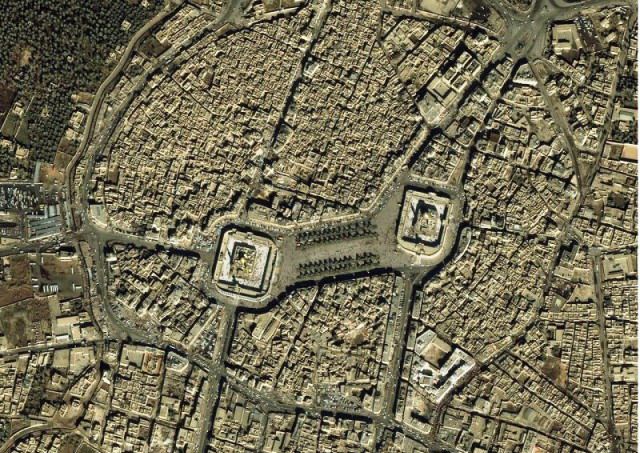 عکس ماهواره ای از کربلا(بین الحرمین)