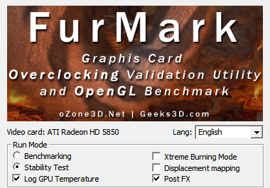 تست ثبات و پایداری کارت گرافیک با برنامه Furmark