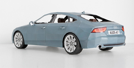 اتومبیل آئودی ساخته شده از کاغذ (عکس)