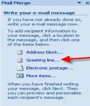 email با استفاده از MAILmerge