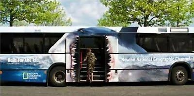 تبلیغات جالب بر روی اتوبوس های شهری