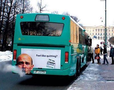 تبلیغات جالب بر روی اتوبوس های شهری