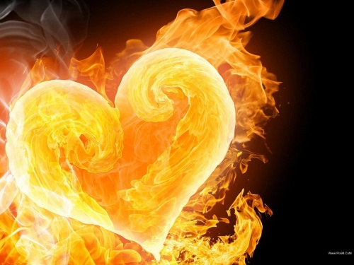 تصاویری زیبا قلب های آتشین عاشقانه