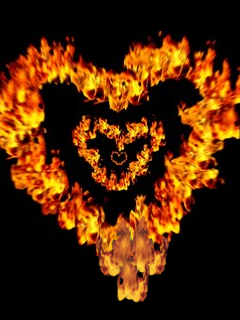 تصاویری زیبا قلب های آتشین عاشقانه