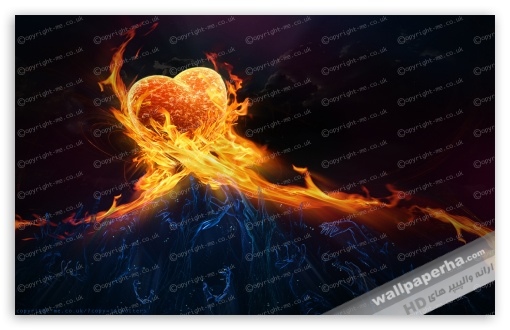 تصاویری زیبا قلب های آتشین عاشقانه