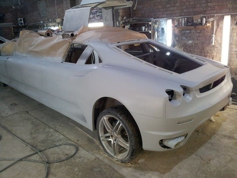 ساخت فراری f_403 لیموزین از پژو 406 قدیمی