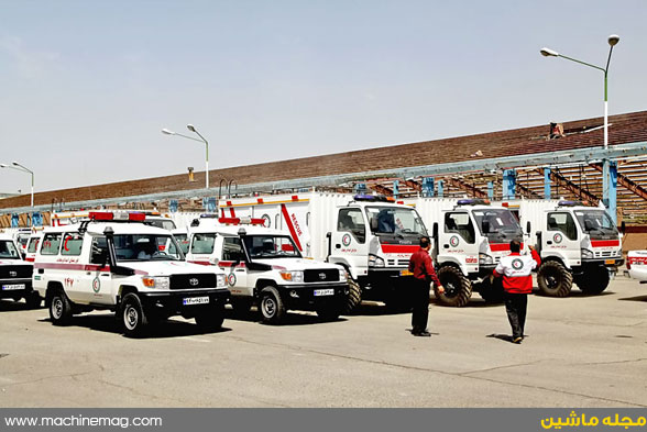 ورود 43 خودروی نجات طراحی اختصاصی تویوتا در هلال‌احمر