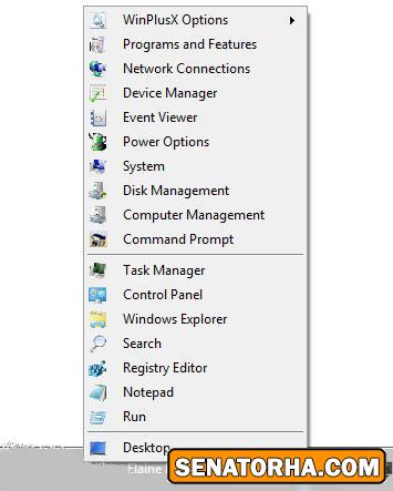 شبیه سازی منوی دسترسی سریع در ویندوز 7 و xp (مثل ویندوز 8)