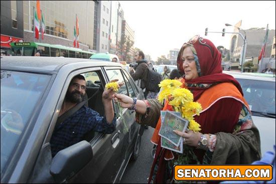 تصاویری از دستفروشی جالب هنرمندان مشهور ایرانی