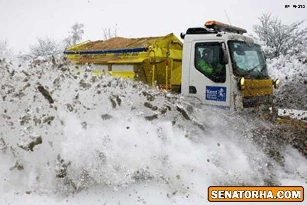 تصاویر زيبا از بارش شدید برف در اروپا