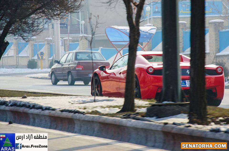 فراری 458 معروف تهران در تبریز