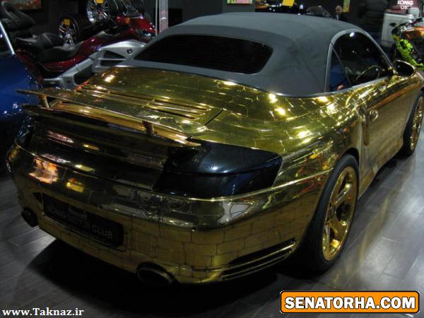 خودروی پورشه آب طلاکاری شده در روسیه