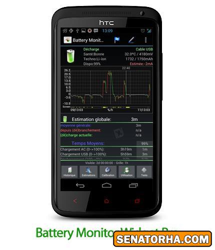 دانلود Battery Monitor Widget Pro - نرم افزار موبایل مدیریت عملکرد باتری ـ اندروید