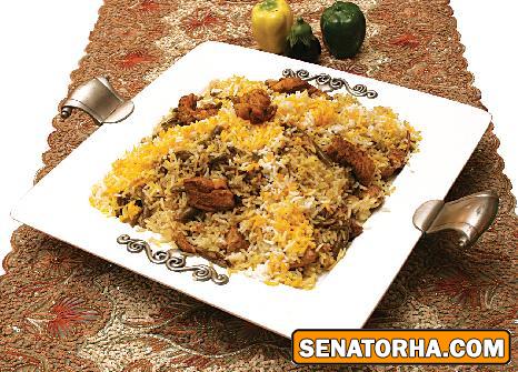 لوبیا پلو با فیله مرغ لوبیا پلو با فیله مرغ