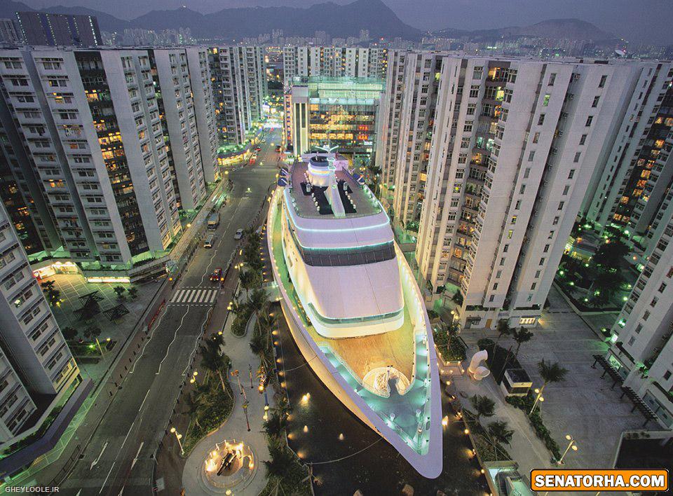 یک مرکز خرید در هنگ کنگ به شکل کشتی