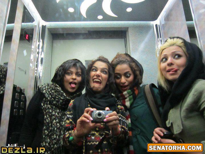 عکس اقدام عجیب دختران ایرانی در آسانسور !