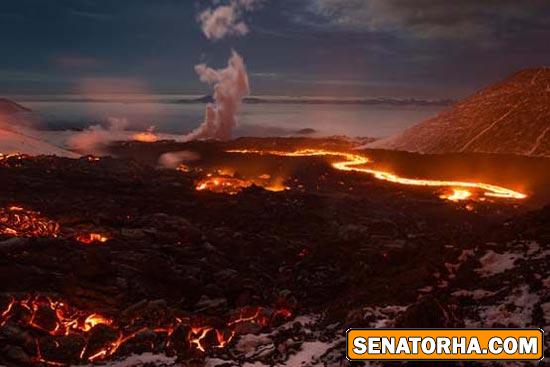 عکسهای زیبا و دیدنی از فوران آتشفشان تولباچیک