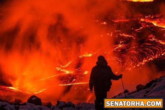 عکسهای زیبا و دیدنی از فوران آتشفشان تولباچیک