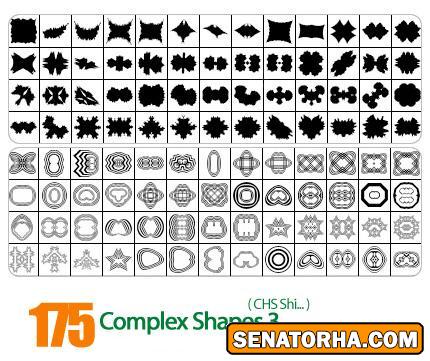 دانلود اشکال فتوشاپ: اشکال متنوع - Complex Shapes 03