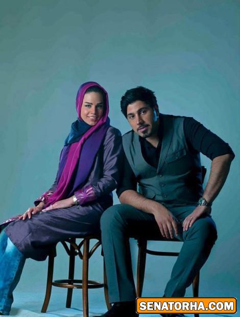 عکس احسان خواجه امیری و همسرش
