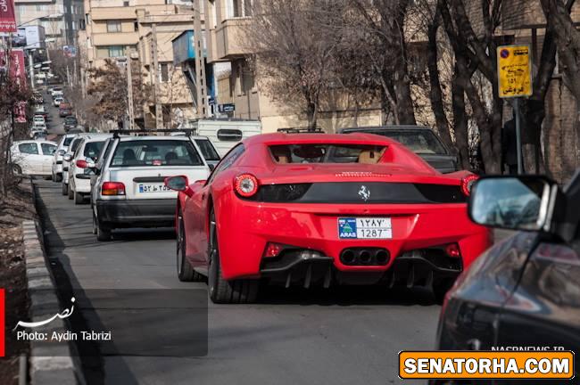 فراری 458 معروف تهران در تبریز