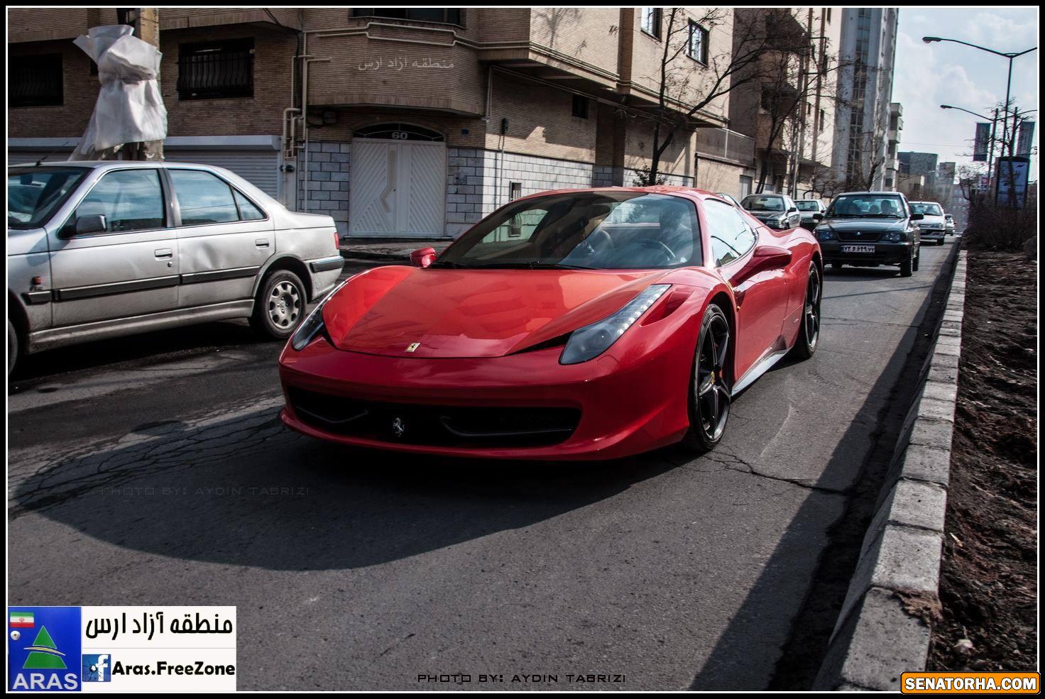 فراری 458 معروف تهران در تبریز