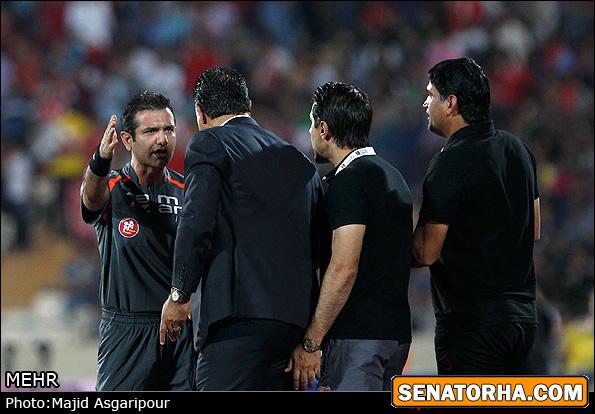 عصبانیت علی دایی در بازی با تراکتور