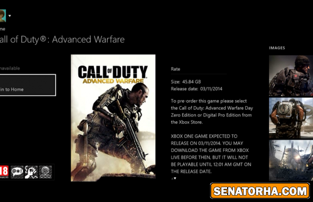 حجم بازی Call of Duty: Advanced Warfare بر روی Xbox One مشخص شد