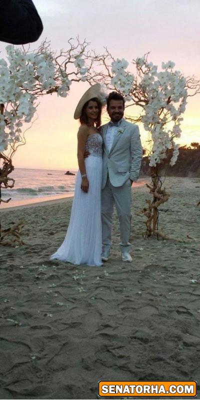 عکسهای مراسم ازدواج برن سات با خواننده ترک کنعان دوقلوBeren Saat 2014