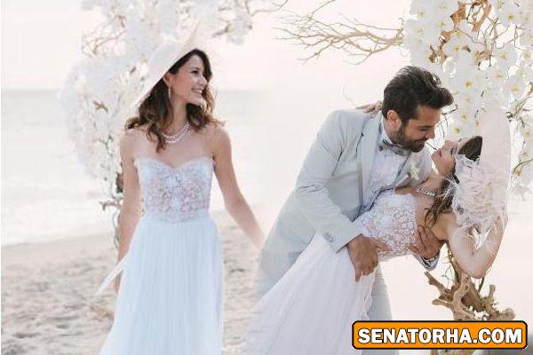 عکسهای مراسم ازدواج برن سات با خواننده ترک کنعان دوقلوBeren Saat 2014