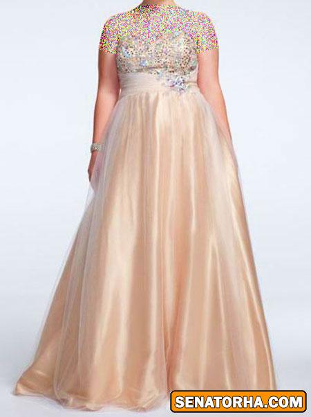 مدل لباس شب جدید برای خانم های چاق