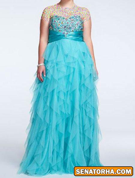 مدل لباس شب جدید برای خانم های چاق