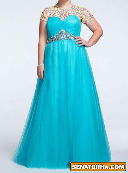 مدل لباس شب جدید برای خانم های چاق