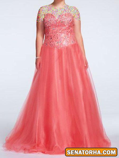 مدل لباس شب جدید برای خانم های چاق