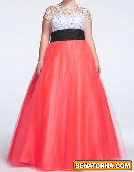 مدل لباس شب جدید برای خانم های چاق