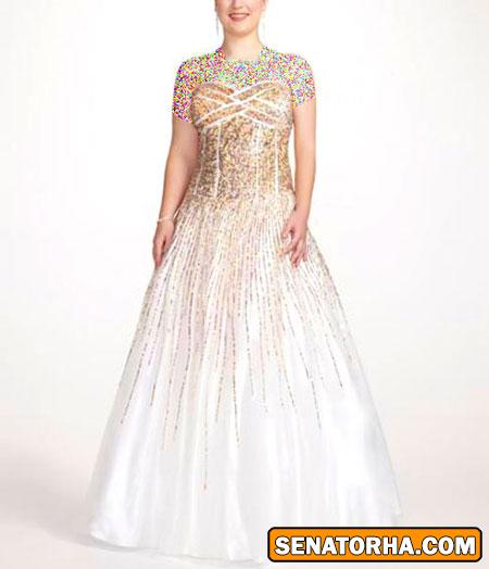 مدل لباس شب جدید برای خانم های چاق