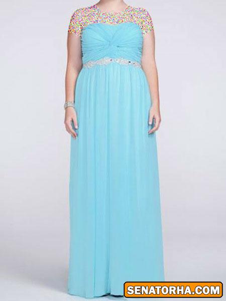 مدل لباس شب جدید برای خانم های چاق