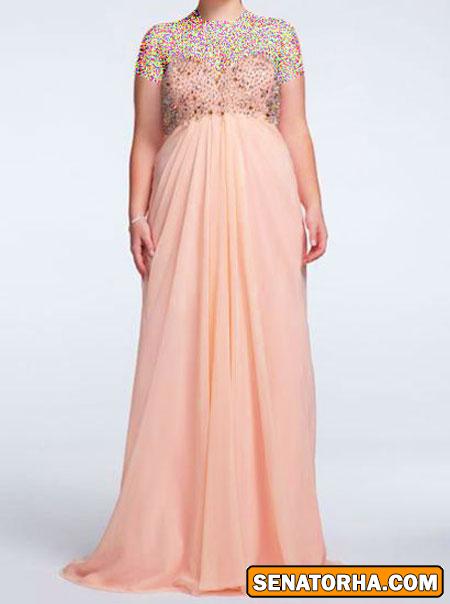 مدل لباس شب جدید برای خانم های چاق