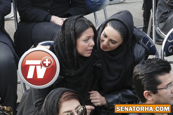 عکس گریه نامزد ؟! مرتضی پاشایی در مراسم تشییع وی