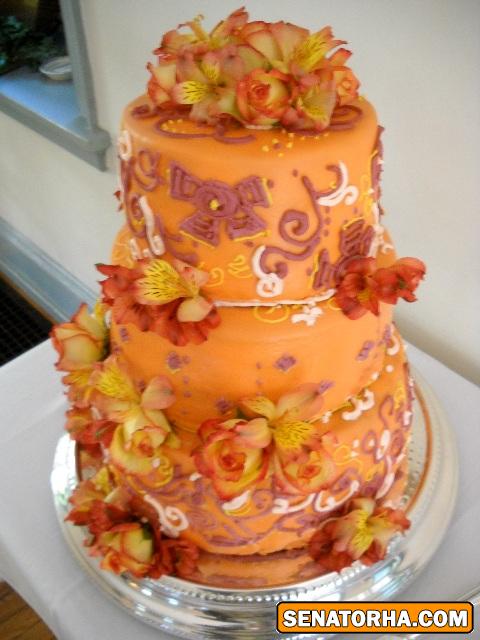 عکس کیک عروسی طرح پاییز
