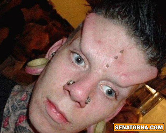 عکسهای ترسناک  از تغییر قیافه دادن شیطان پرستان