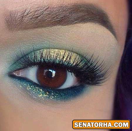 عکسهای مدل آرایش چشم با تم زمستانی