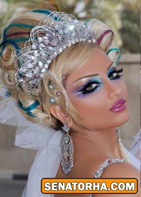 زیباترین مدلهای آرایش عروس عربی 2010