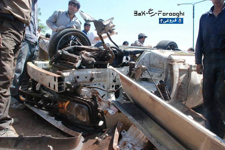 تصاویری از لوکس ترین خودرو ایران تصادف کرد و اوراقی شد