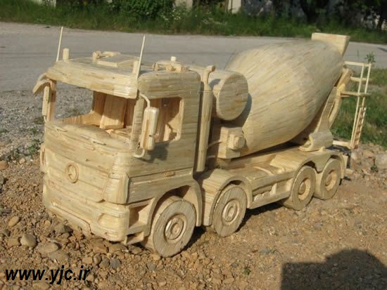 عکس های خودرو با چوب کبریت