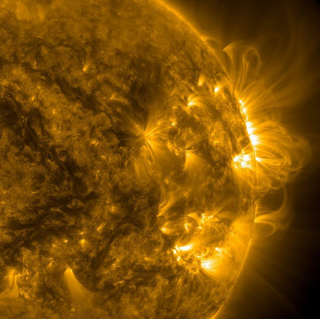 عکس اینستاگرامی ناسا از فوران خورشید